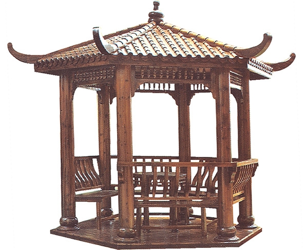 sc686六角圆柱凉亭