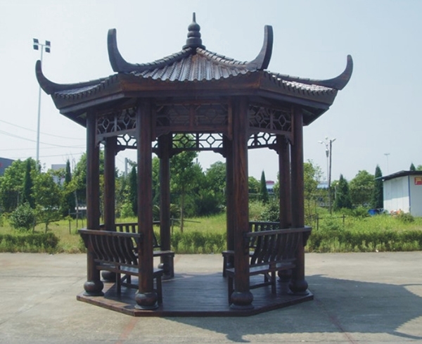 Sc868-1八角翘角凉亭